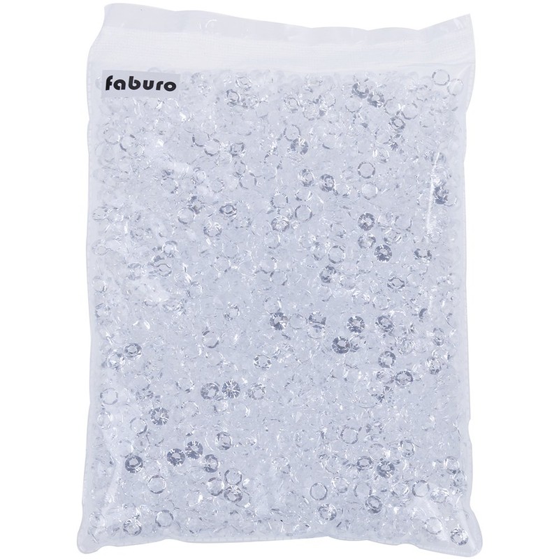 Faburo 3000 Pieces Decorative Diamonds Wedding Confetti 6 mm Transparent