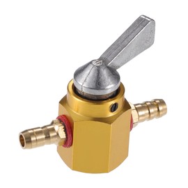 QUARKZMAN Petrol Inline Fuel Tap Stop Valve Switch 6 mm Gold