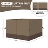 Aoodor 12x14 ft Outdoor Gazebo Curtains, 4 Panels Waterproof Privacy