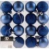 Set Of 16 Midnight Blue Christmas Tree Baubles Decorations -