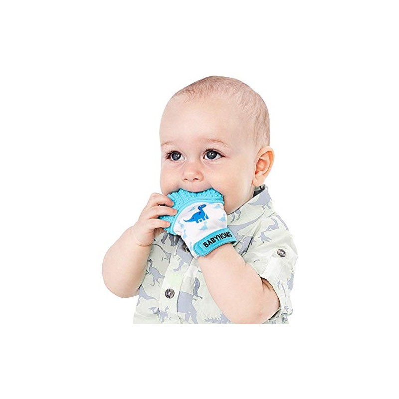 BabyNoms Teething Mitten | The Original Paw Safe Silicone Toys