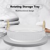 Round Storage Tray 360 Degree Rotating Waterproof Clear Desktop Organizer