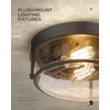 FEMILA Flush Mount Light Fixture, 12" Ceiling Light Fixtures, Farmhouse