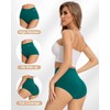 PULIOU Women's High Waisted Cotton Underwear Stretch Briefs Full Coverage