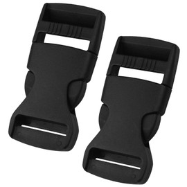 XIAOJING0 Pack of 2 25 mm Buckles for Wide Webbings, Quick Release Buckles Replacement Buckle Repair, Backpack Belt Buckle, Buckle Adjustable Plastic Clips, No Sewing