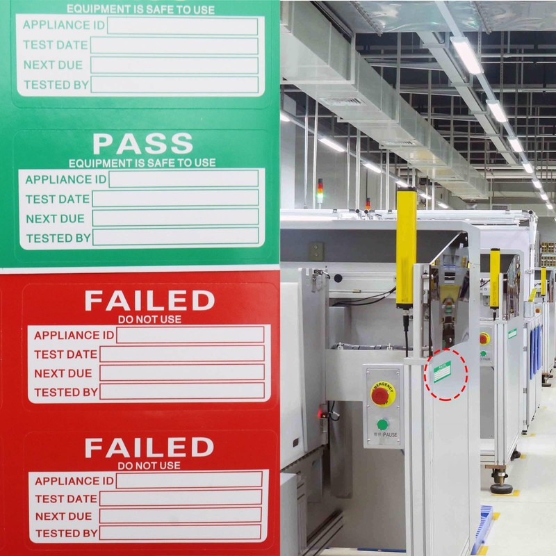 OTOTEC 550pcs PAT Test Stickers PAT Test Labels (500pcs Passed