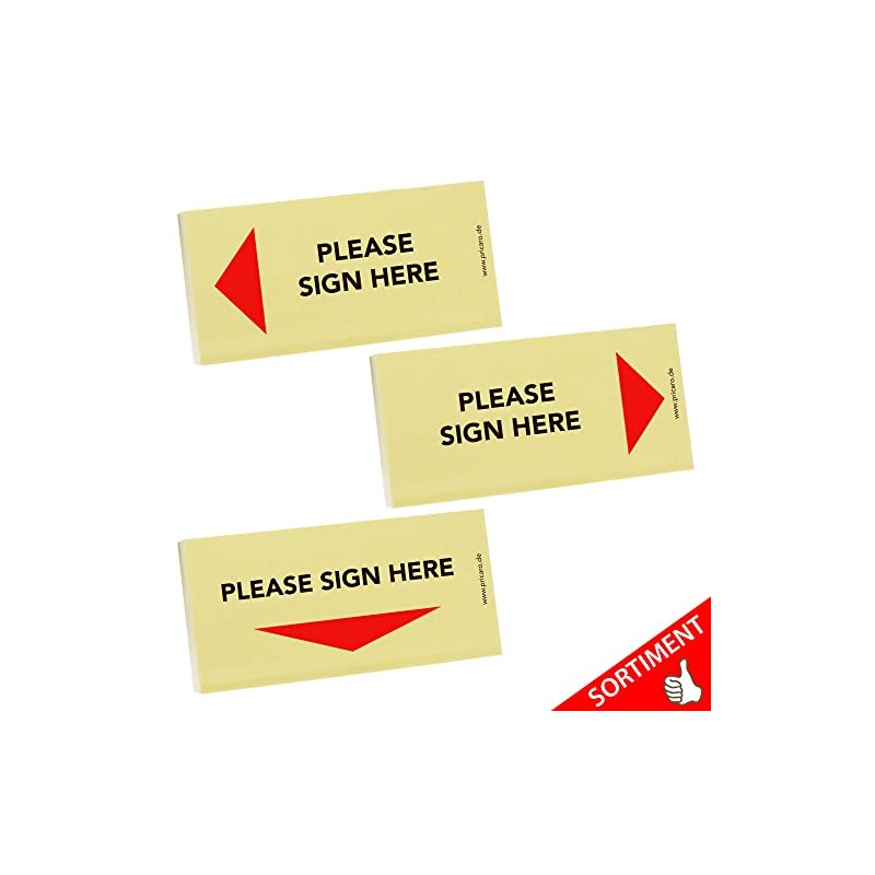 PRICARO Stamp and Signature Sticky Notes 100 Sheets Pack of