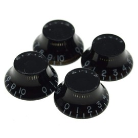 Dopro 4pcs USA(Imperial) LP Guitar Bell Knobs 24 Fine Splines Top Hat Knobs for USA Les Paul with CTS Pots Black