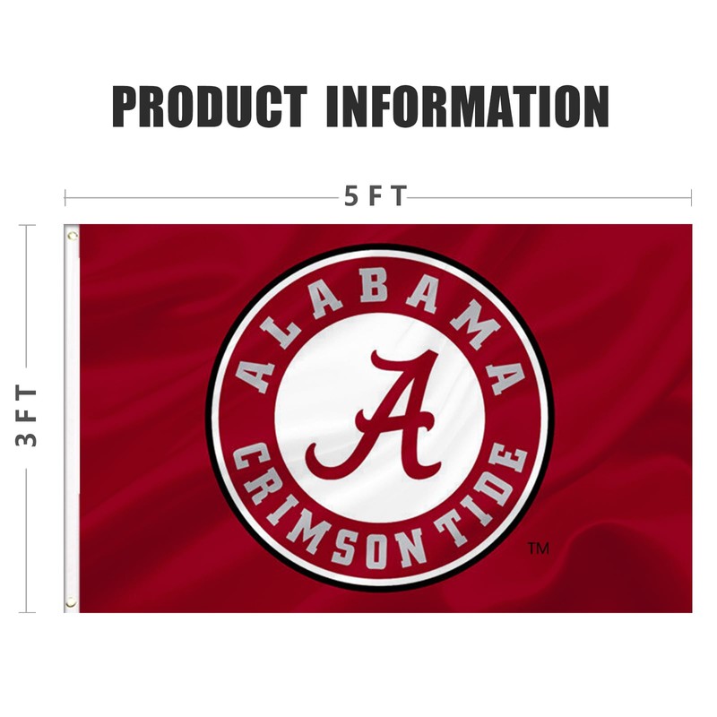 Alabama Flag 3x5 Outdoor Double Sided Heavy Duty Durable Polyester