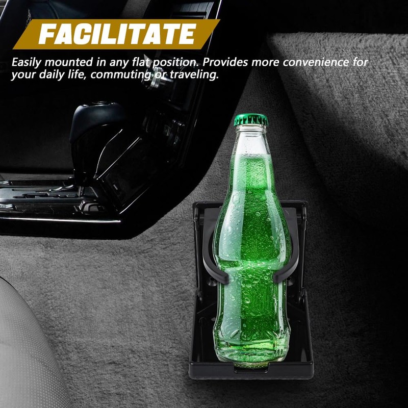 Wogomz 2PCS Adjustable Folding Drink Holder, Foldable Wall Drink Holder