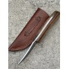 RITE-EDGE 8” Fixed Blade Knife Full Tang Wood Handle Leather