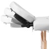 vidaXL 4 Zone Foldable Massage Table - Cream White, Adjustable