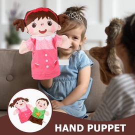 Toyvian 2 Uds Marioneta De Mano De Personaje Marionetas De Mano para Niños Juguetes De Peluche Perezoso De Peluche De Juguete Figura Creativa Marioneta De Pulgar Miembros De La Familia