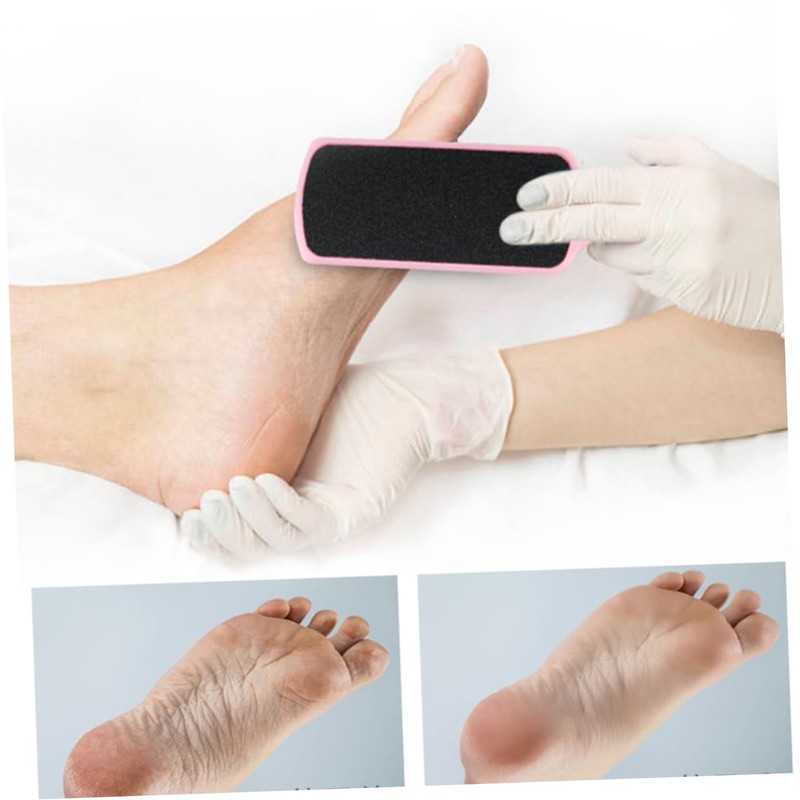 Mikinona Stainless Steel Foot File Double-sided Pedicure Tool 3pcs Sandpaper