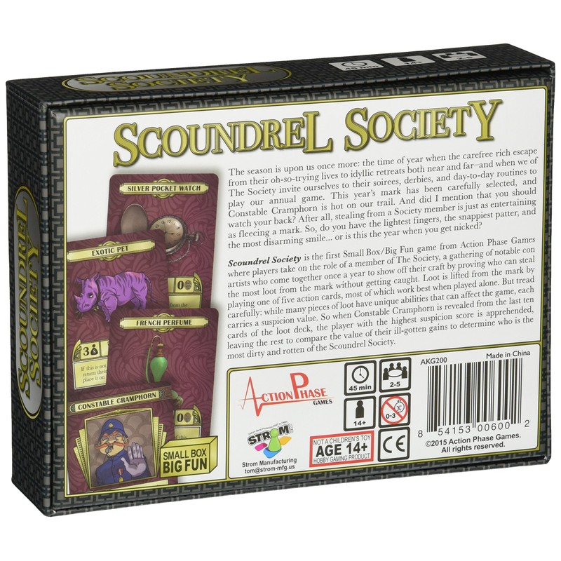 Action Phase Games Scoundrel Society Board Game