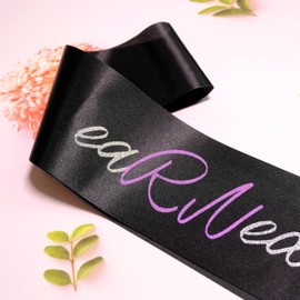 Decorit eaRNed it Sash, Nurse Graduation Sash for Celebrations, Senior Class of 2025 Sash, Congrats Grad Decorations, Nurse RN Graduation Gift Idea, RN, BSN, NP, CRNA, CNM, LPN, NR, Black