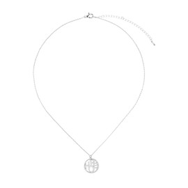 RIAH FASHION Inspirational Message Pendant Necklace - Christian Religious Engraved Words Infinity, Hexagon Charm Chain Hope, Love, Faith, Blessed Gift Jewelry (Dainty Pendant Necklace - Hope Silver)