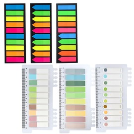 MUNSKT 6 Packs 1200 Pcs Index Tabs, 20 Colour Index Tabs(Morandi + Neon), Writable & Reusable Page Markers, for Study, Office, Books, Reading Notes, Classify Files