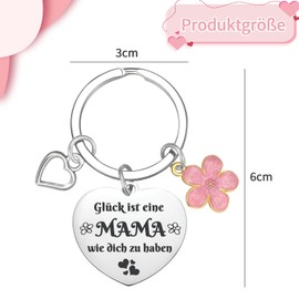 JunMallko Keyring Mum, Christmas Gifts, Gifts for Mum, Mother's Day Gift for Mum, Birthday Gift for Mum, Gifts for Women, Girlfriend, Christmas Day Gifts for Mother, silver