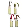 Set of Four Santa Claus Wine Bottle Toppers w/ Curly