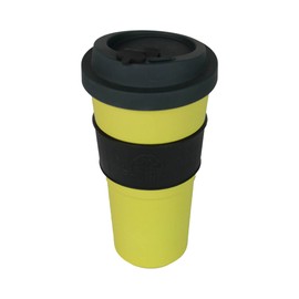 EcoSouLife All Natural Coffee Cup - Large, Dark Grey/Lime