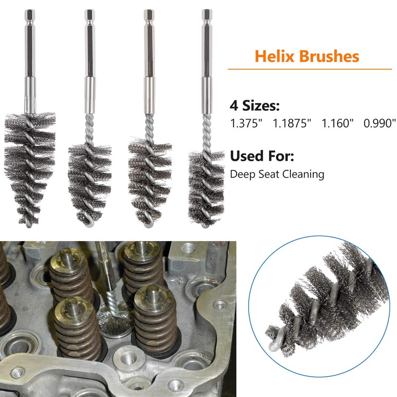 Diesel Injector-Seat Brush Master Cleaning Kit 8090S Premium Stainless Steel