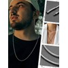 FaithHeart Sparkly Snake Chain 26 Inches Mens Simple Chain Necklaces