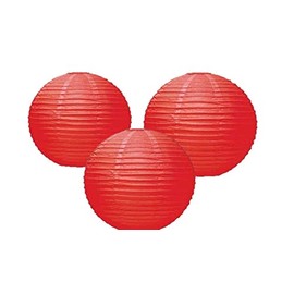 Pack of 3 Paper Lantern Lampshade Party Birthday Baby Shower Wedding Celebration Decoration (Red, 4" (10cm))