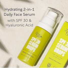 Lucy Bee Hydrating Face Serum with SPF 30 UVA/UVB High Protection, Lightweight, Vegan, Cruelty Free, Palm Oil Free, Dermatologist Approved for Sensitive Skin, Pregnancy Safe 50ml