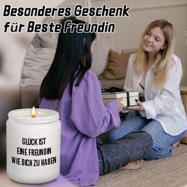 Coldbling Geschenke für Freundin - Beste Freundin Geschenk Geburtstag Weihnachten, Lavendel Duftkerze Freundschaft Geschenke Frauen Weihnachtsgeschenke Geburtstagsgeschenk für Freundin