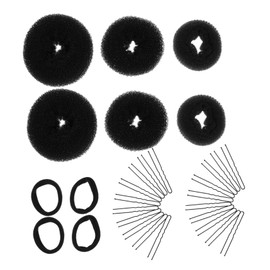 Outanaya 2 Sets Hair Styling Tools Kit U Shaped Hairpins Elastic Hair Ties for Bun Hairstyles for Women for Parties Weddings