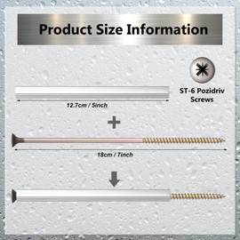 Otoolling 20 Pcs 7'' Gutter Screws with Square Metal Ferrule Durable Gutter Nails and Spikes Easy-to-Install Secure Gutters Fasteners for Sagging Gutters and Maintenance (Brown)