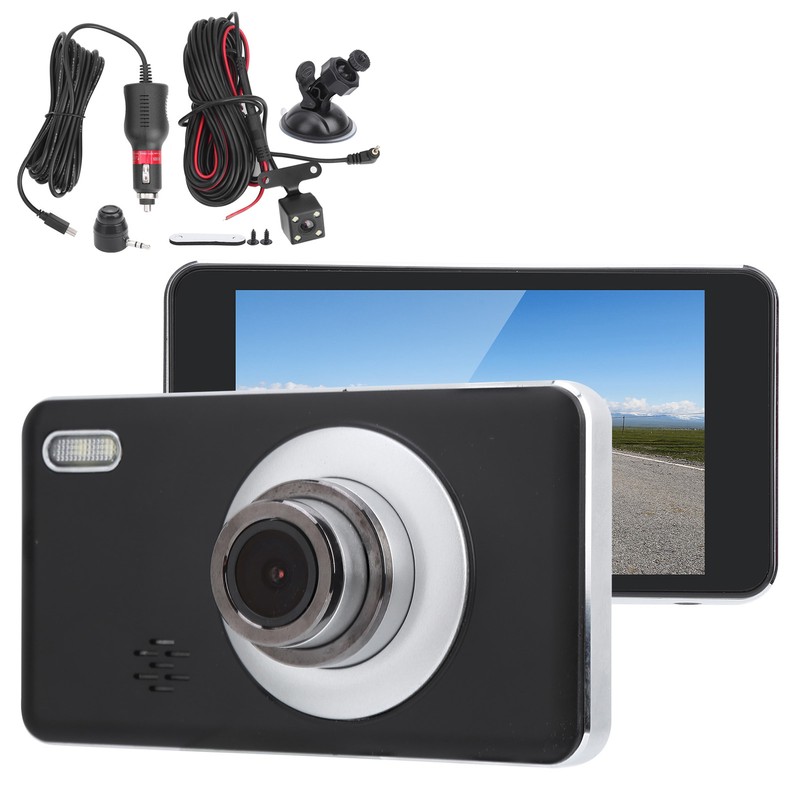 4in DVR Driving Recorder 1080P HD Dual Lens Camera LCD