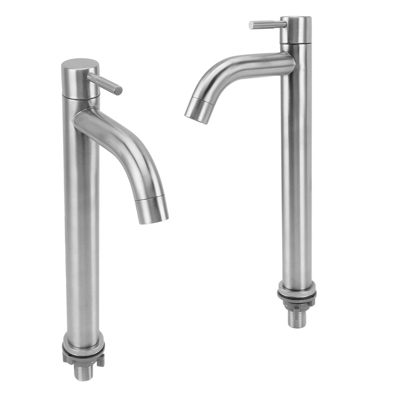 Single Cold Water Kitchen Faucet Stainless Steel Single Hole Bathroom