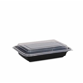 [12 Pack]1 Compartment Rectangular BPA Free Reusable Meal Prep Containers- Plastic Food Storage with Airtight Lids-Microwavable, Freezer & Stackable Portion Control Lunch Boxes Rectangular (28oz)
