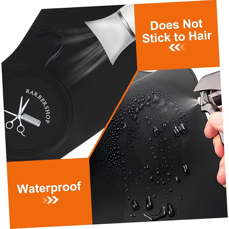 Capa de Peluquería de Silicona Negra Protector de Cuello para