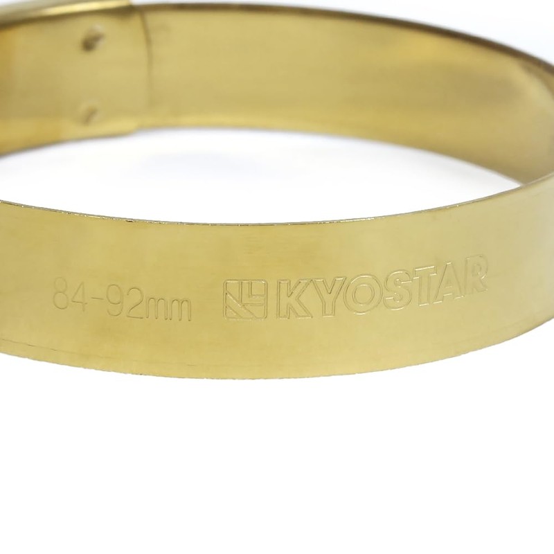 Wuidail T-Bolt Hose Clamp (3.25" (84-92mm), Gold)