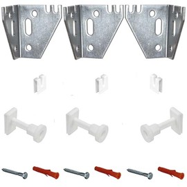 Jabema 3 x Radiator Mounting with Bracket, Wall Bracket, Radiator Bracket, Mounting Bracket