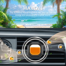 JUSTTOP Car Vent Clip Scent Freshener, Hawaiian Car Air Freshener, Provides Long Lasting Fragrance Holding for Over 180 Days, 6pk, Car Accessories for Men or Women
