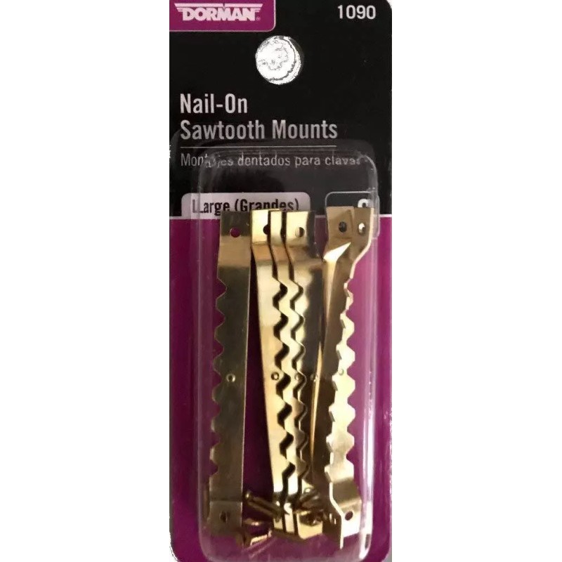 Dorman Hardware Lot 4 Nail-On Dorman 24pc Large Sawtooth Brass