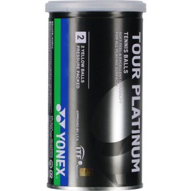 Yonex TB-TPL2 Tennis Balls, Tour Platinum, 2 Balls, 1 Can, Yellow