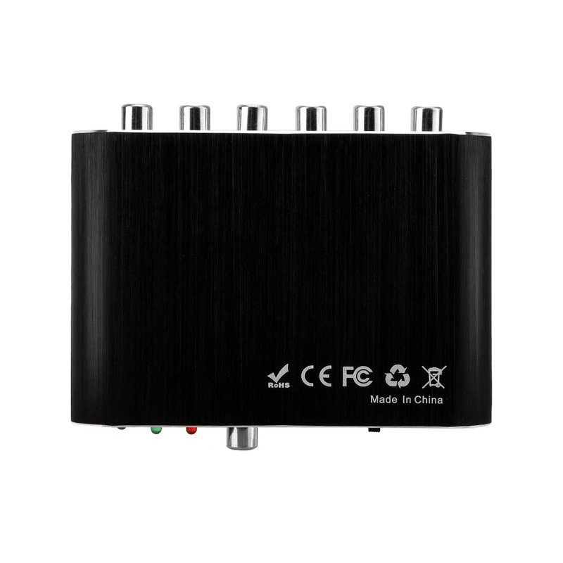 5.1 CH RCA Digital Fiber optic Coaxial to Analog Audio
