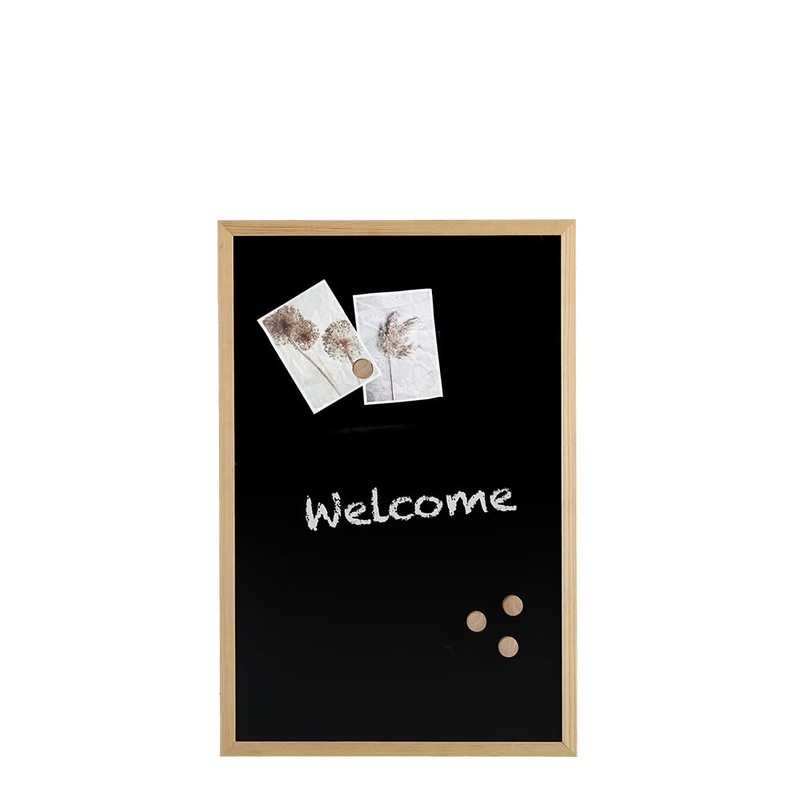 Zeller 11274 Chalk/Magnetic Board Metal / Pine Black Approx. 40