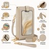 Touchscreen Phone Crossbody Bag for Women – Sequined PU Wallet