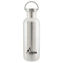 Laken Basic Stainless Steel Bottle, Water Bottle, Wide Opening with Stainless Steel Screw Cap, BPA-Free, 1 Litre,