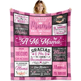 YDAISCU Regalos para Mamá en Español, Regalos para Mama Cumpleaños, Mamá Blanket 60"X50", Birthday Gifts for Mom in Spanish, Mom Gifts from Daughter Son