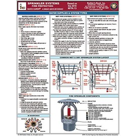 Sprinkler Systems Fire Protection Quick-Card Based on 2019 NFPA 13