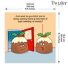 Twizler Lustige Weihnachtskarten, 3 Stück – Weihnachtspuddings Design – 3