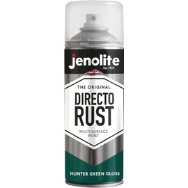 JENOLITE Directorust Spray Paint for Metal - HUNTER GREEN - Gloss Finish for Indoor and Outdoor use - Multi-Surface for Metal, Plastic, Ceramic, Wood & Rusted Surfaces - 400ml (13.52fl oz), RAL6028