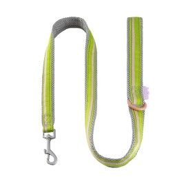 Maogoublue 3.9FT Dog Reflective Leash with Alloy Swivel Buckle,Strong Durable Leashes for Walking and Training, Pet Leash Featuring for Large Medium Small Dogs Puppy (Green+Grey, M)